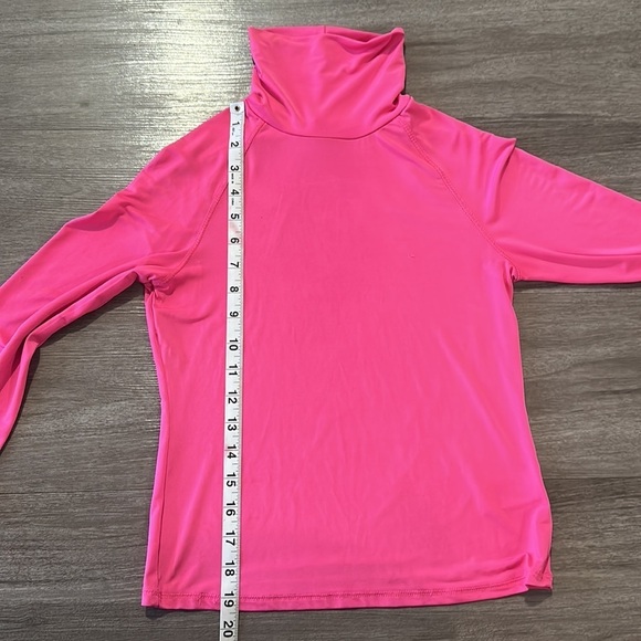 3/$20⚡️ Urban Outfitters Project Social Tee Neon Pink Stretchy Turtle Neck Top - Picture 10 of 11
